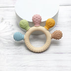 bague de dentition en silicone multicolore pour bébé Ziolos