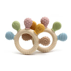 bague de dentition en silicone multicolore pour bébé Ziolos
